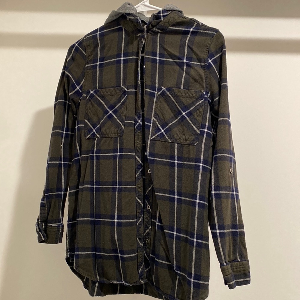be cool flannel shirt with hood